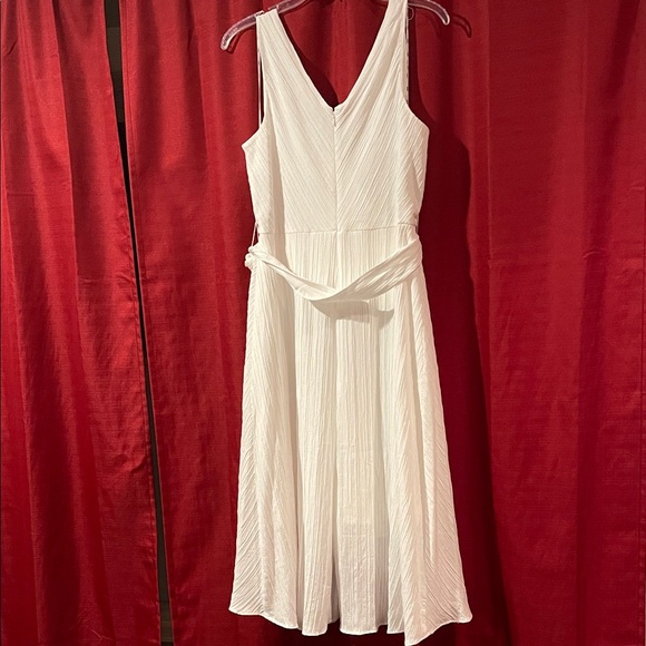 DKNY White High Low Sleeveless Lined Dress 8 - Picture 10 of 10